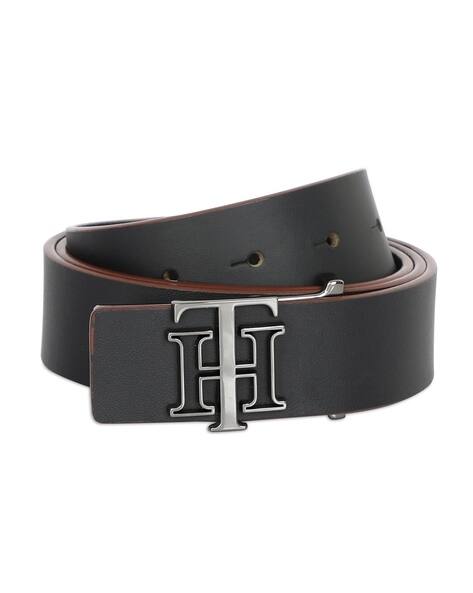 TOMMY HILFIGER Men Lynskey Leather Belt with Buckle Closure