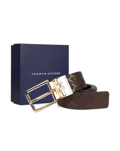 Leather Belts Tommy Hilfiger Belt Logo Buy Brown Navy Blue Belts