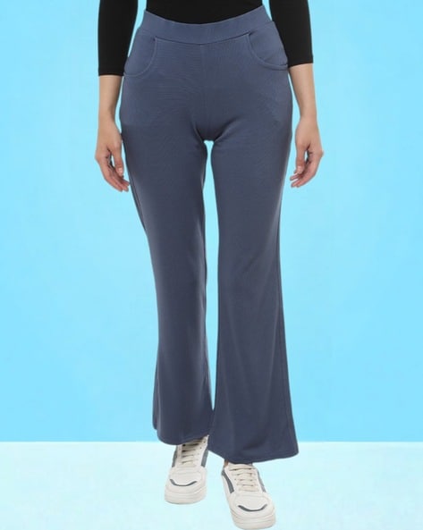 Wideleg trousers with elastic waist - Women | Mango United Kingdom
