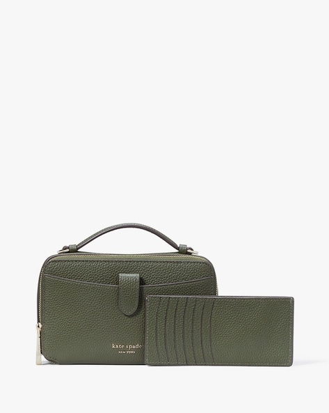 Kate spade hot sale green clutch