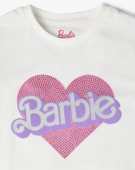 Barbie white crop discount top