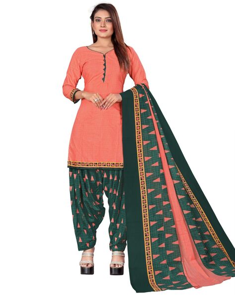 Self-design Unstitched Dress Material Price in India