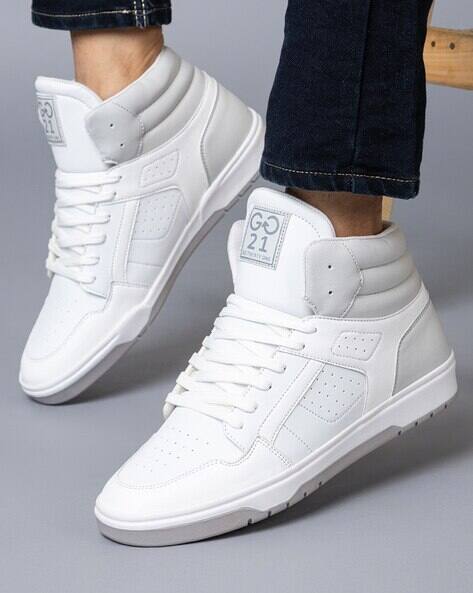 Rock Fit Tenis Cano Alto Masculino Branco Rock Fit Tenis Cano Alto