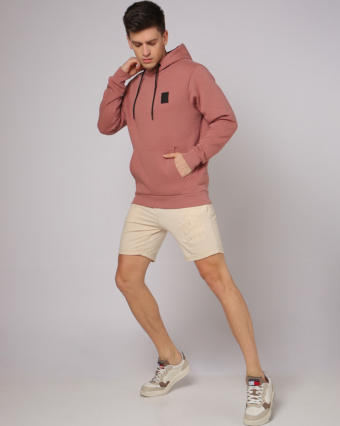 Rose pink hoodie on sale mens