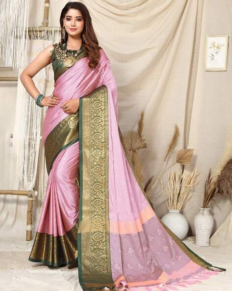 Buy Latest Designer Pink Sarees Online | Trendy Stylish Looks