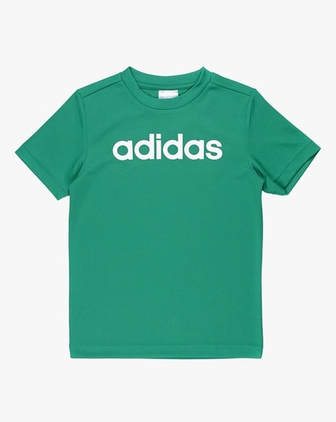 Adidas Kids Logo Print Round-Neck T-Shirt