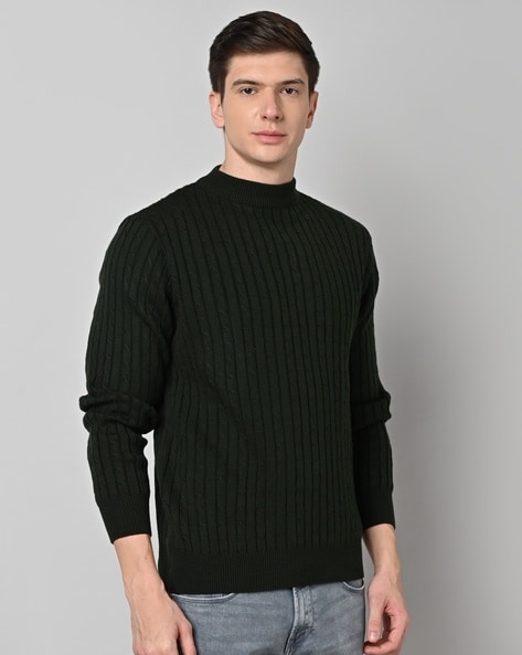 high neck jumper for men