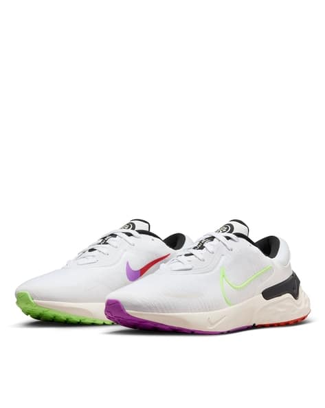 Running Shoes White And Neon Nike Shoes Buy NIKE Renew Run Se