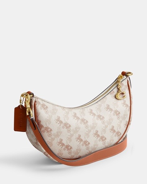 Mira Shoulder Bag With Horse And Carriage Print