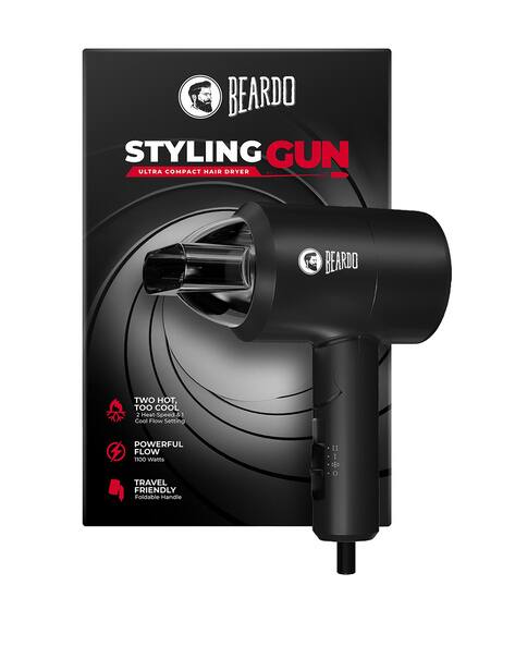 Beardo Styling Gun Ultra Compact Hair Dryer - Black