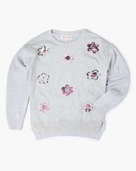 Buy Grey Sweaters Cardigans for Girls by POINT COVE Online
