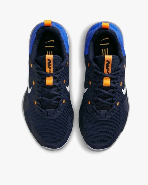 Mens blue and store orange nike shoes