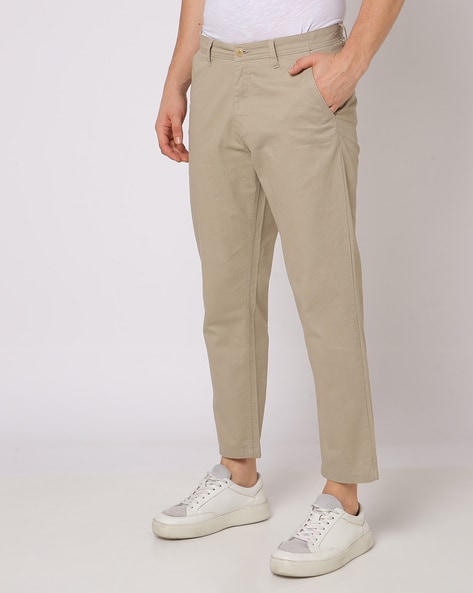 John Players Relaxed Fit Flat-Front Trousers