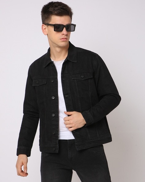 Ecko unltd men blue solid denim jacket shop