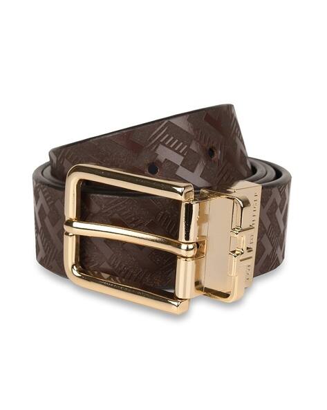 TOMMY HILFIGER Men Logo Print Leather Reversible Belt