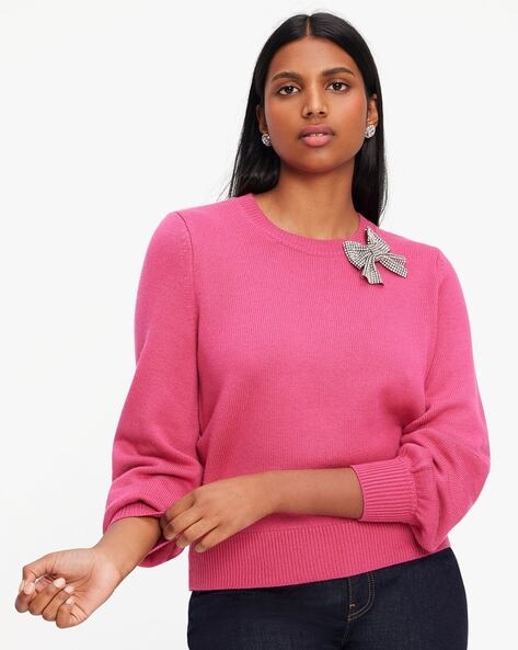 Pink embellished clearance sweater