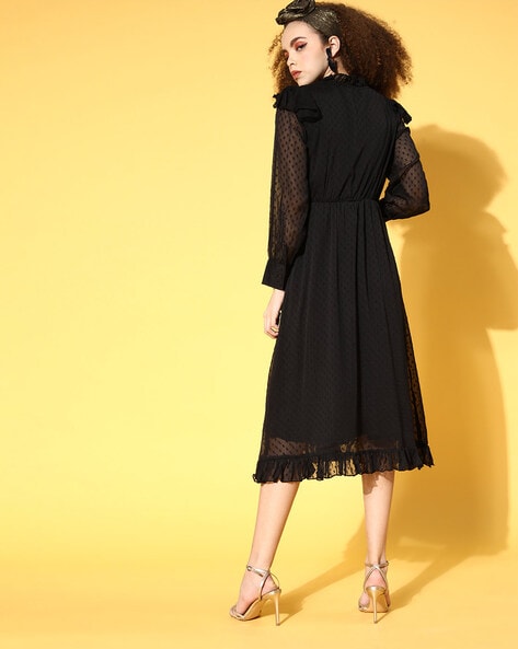 Black dress hotsell with yellow accents