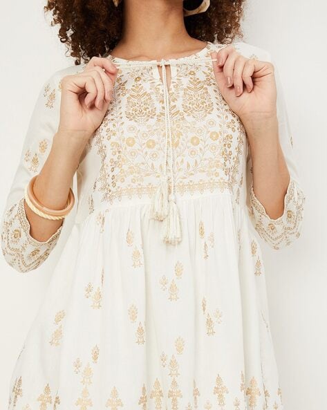 Maggie embroidered best sale tunic dress