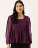 Buy Purple Tops for Women by Slenor Online | Ajio.com
