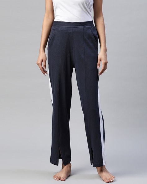 Straight Track Pants with Contrast Taping