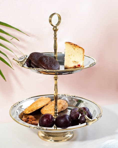 Party Rental Silver Pedestal Cake Stand - SW Florida - Exclusive Affair
