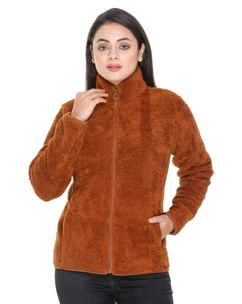 Tan zip up on sale jacket