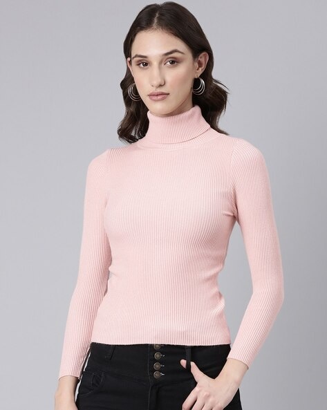 Peach 2024 turtleneck top