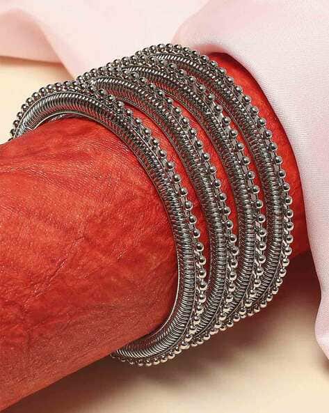 Fabula Set of 4 Oxidised Bangles