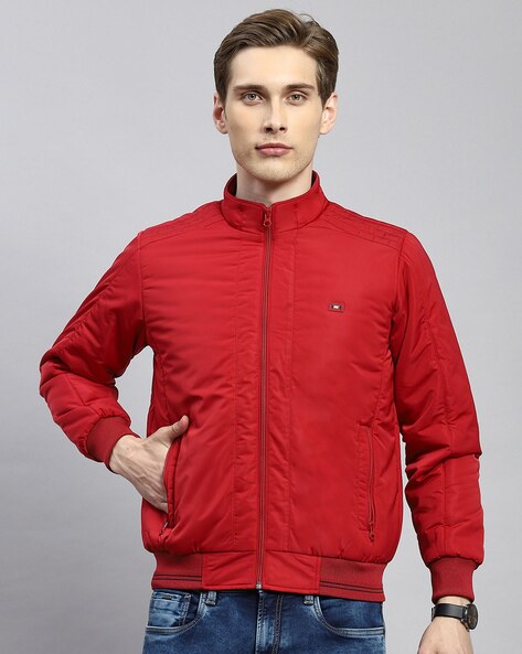 Monte Carlo Kids Red Solid Full Sleeves Jacket