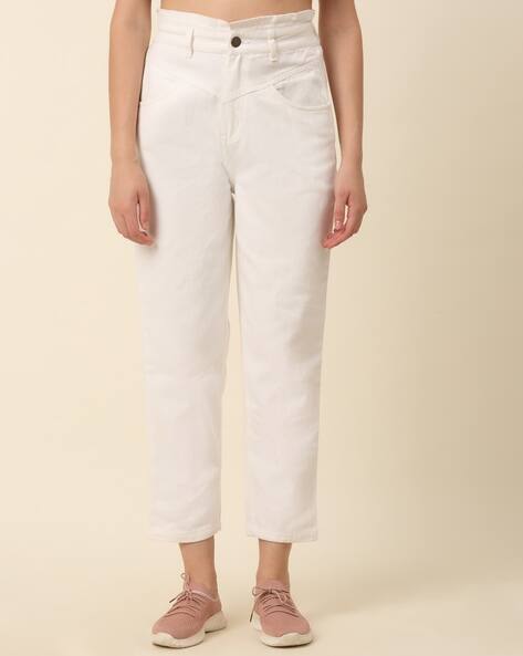 Relaxed Jeans with Frayed Hem