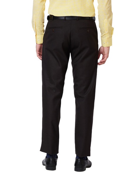 Buy Park Avenue Men Blue Luxus Fit Structure Polyester Blend Trouser | Park  Avenue Trouser online | Blue