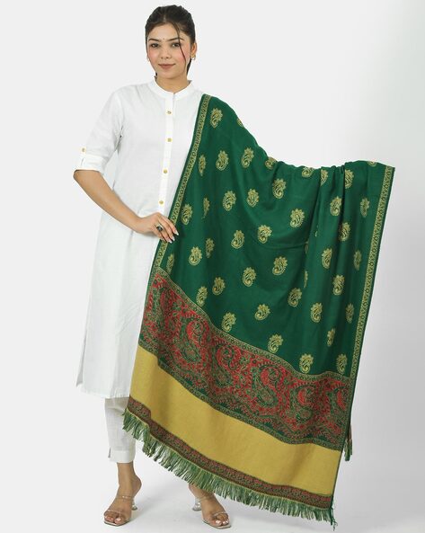 Paisley Woven Revertible Shawl Price in India
