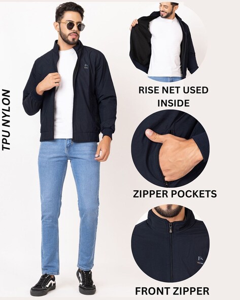 Buy Navy Rainwear and Windcheaters for Men by Biogo Online | Ajio.com