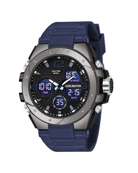 Carlington CT9105 Blue Digital Wrist Watch with Tang Buckle