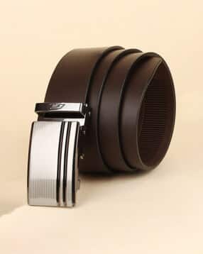 Leather Belt with Snap Buckle Closure-image-44
