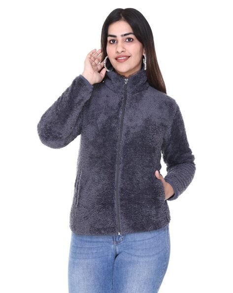 Faux Fur Jacket - Buy Trendy Faux Fur Jacket Online in India