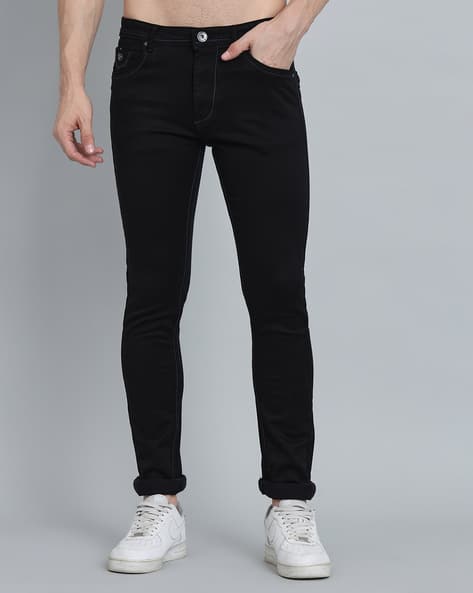 Skinny Fit Jeans with Roll-Up Hem