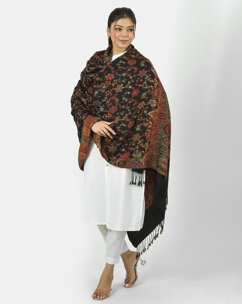 Printed Shawl with Tassels Price in India