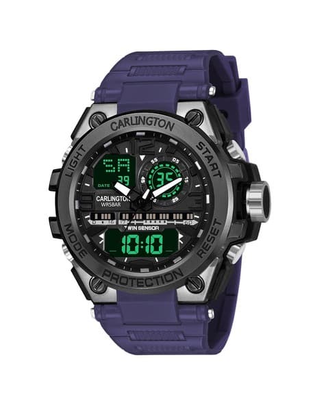 Carlington CT3377 Blue Digital Wrist Watch with Tang Buckle