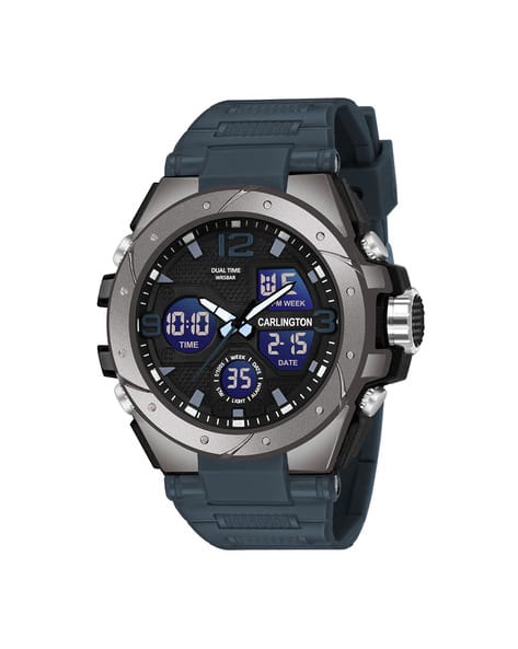 Carlington CT9105 Teal Digital Wrist Watch with Tang Buckle