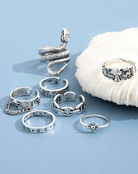 Buy Silver-Toned Rings for Women by Fashion Frill Online