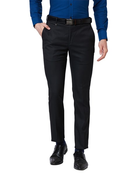 Park Avenue Slim Fit Flat-Front Trousers