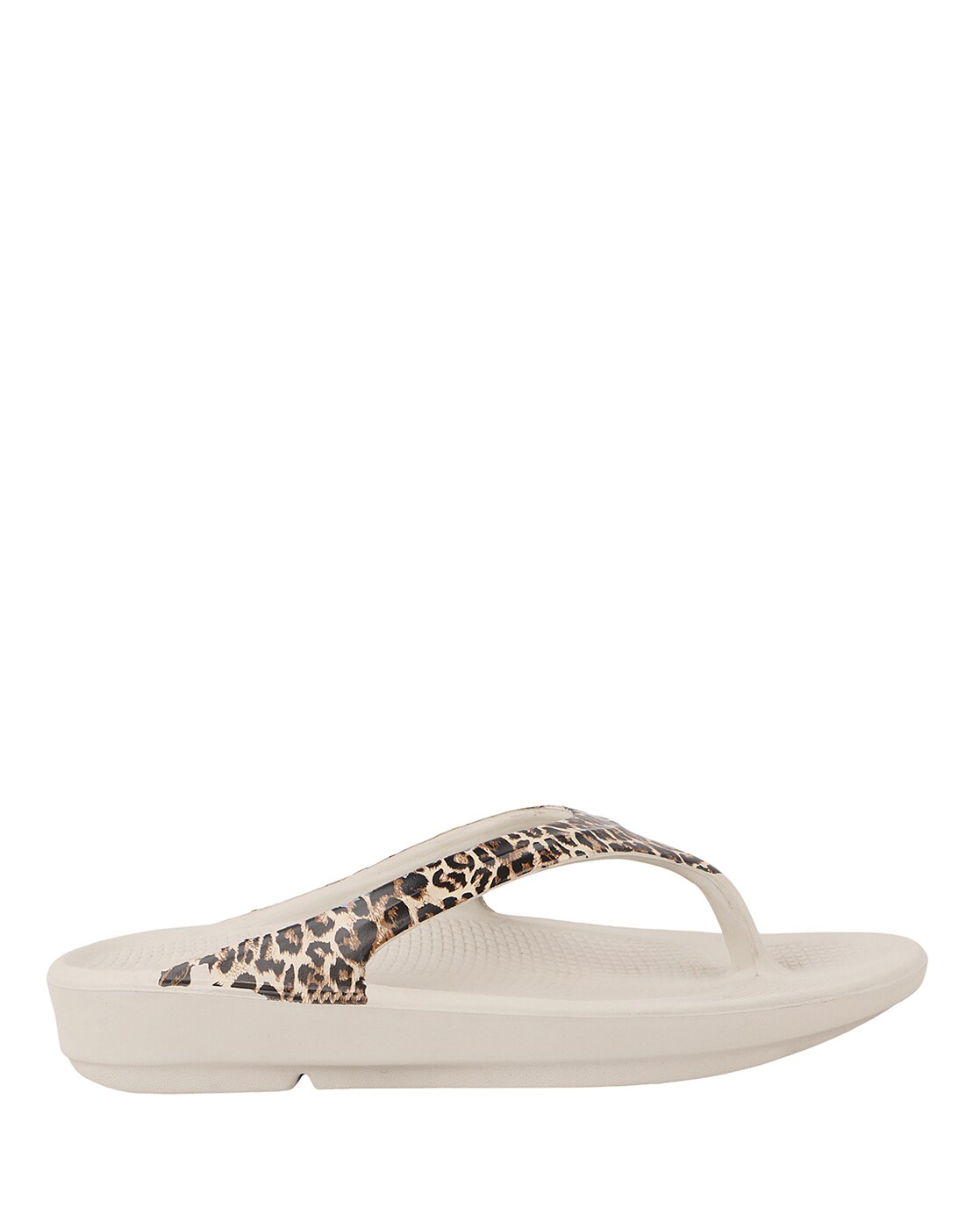 Animal Print T Strap Flip Flops