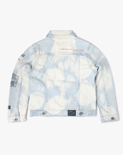 Off-White Logo Jacquard Denim Trucker Jacket | Nordstrom