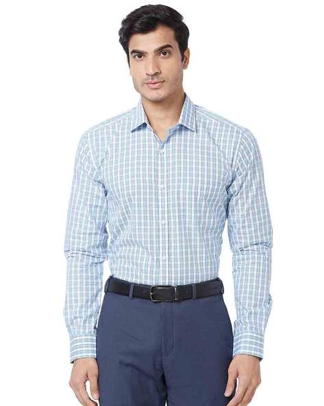 Park Avenue Checked Slim Fit Shirt