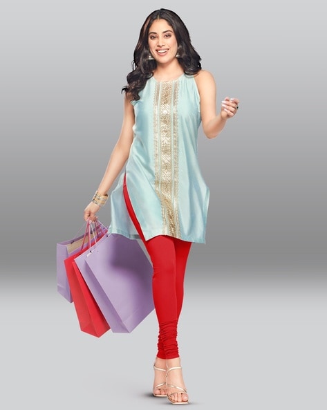 Buy Lyra Red Churidar Leggings online