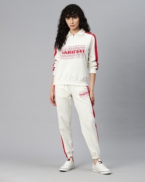 Off white cheap tracksuit red