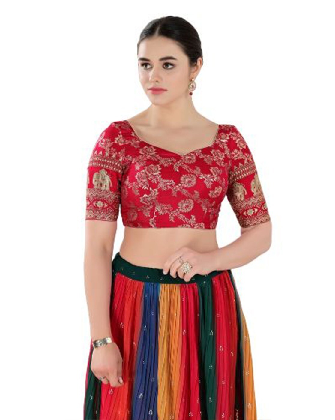 Buy Red Blouses for Women by SALWAR STUDIO Online