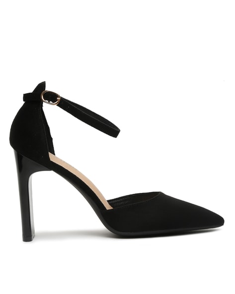Black Strappy Mid Block Heel Sandals | New Look