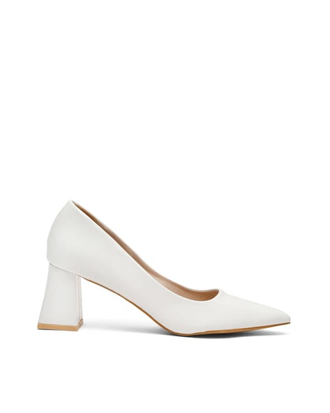 White block 2025 heel pointed toe